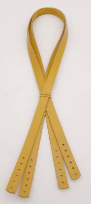 Angel Çanta Aksesuar Gerçek Deri 70x1.2 cm Limon Küfü Renk Çift Çanta Sapı - 2