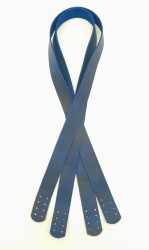 Angel Çanta Aksesuar Gerçek Deri 70x2 cm Saks Mavi Crazy Oil Renk Çift Çanta Sapı - Angel Çanta Aksesuar