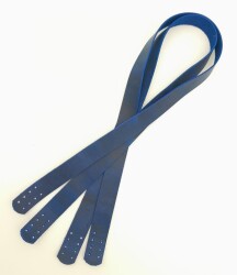 Angel Çanta Aksesuar Gerçek Deri 70x2 cm Saks Mavi Crazy Oil Renk Çift Çanta Sapı - 2