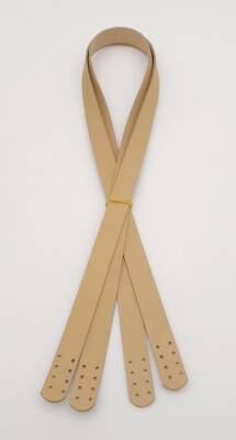 Angel Çanta Aksesuar Gerçek Deri 80x2 cm Ham Doğal Renk Çift Sap - 2