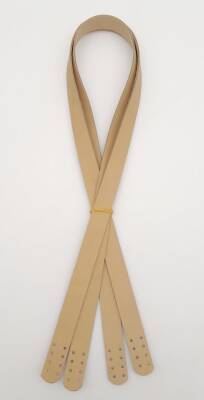 Angel Çanta Aksesuar Gerçek Deri 80x2 cm Ham Doğal Renk Çift Sap - 1