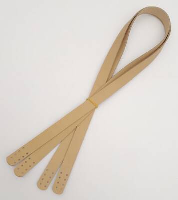 Angel Çanta Aksesuar Gerçek Deri 80x2 cm Ham Doğal Renk Çift Sap - 3