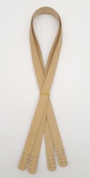 Angel Çanta Aksesuar Gerçek Deri 80x2 cm Ham Doğal Renk Çift Sap - Angel Çanta Aksesuar