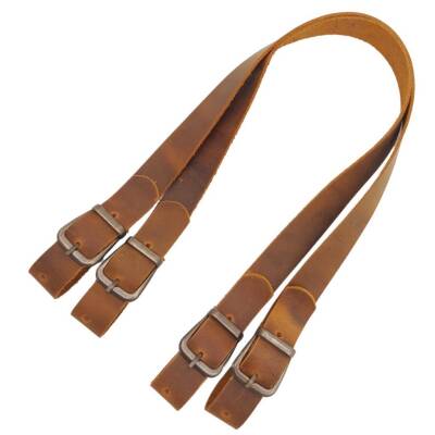 Angel Çanta Aksesuar Gerçek Deri Asimetrik Sap Crazy Oil Hardal Sarı Antik Metalli - 2