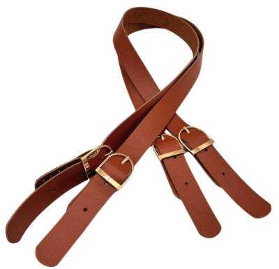 Angel Çanta Aksesuar Gerçek Deri Tokalı Model Çanta Sapı Taba Renk Light Gold Metalli - 1