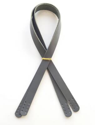 Angel Çanta Aksesuar Gri Renk Gerçek Deri 70X2 Cm Çift Sap - 1