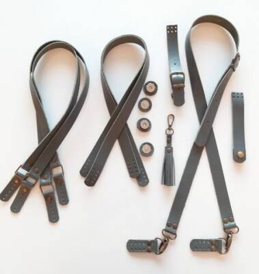 Angel Çanta Aksesuar Gri Renk Gerçek Deri 70X2.3 Cm Çift Sap - 2