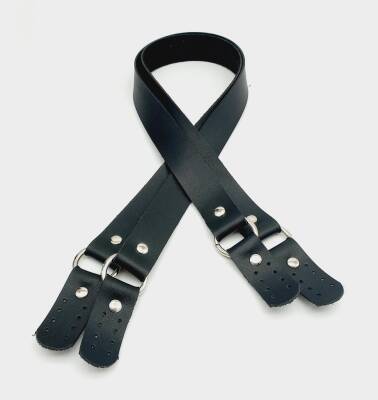 Angel Çanta Aksesuar Haledört Model Siyah Tek Kat Kalın Suni Deri Çift Sap Gümüş Metalli - 1