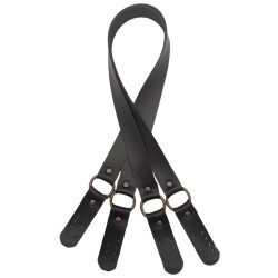 Angel Çanta Aksesuar Haledört Model Suni Deri Çift Sap Siyah Renk Antik Metalli - Angel Çanta Aksesuar