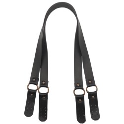 Angel Çanta Aksesuar Haledört Model Suni Deri Çift Sap Siyah Renk Antik Metalli - 4