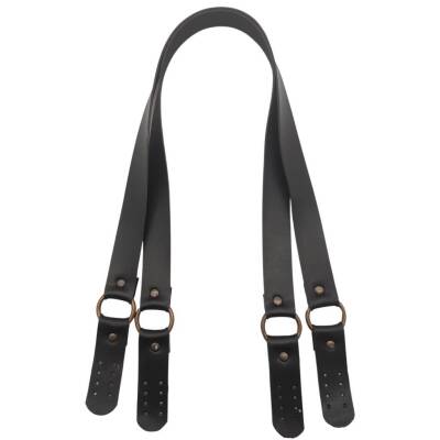 Angel Çanta Aksesuar Haledört Model Suni Deri Çift Sap Siyah Renk Antik Metalli - 4