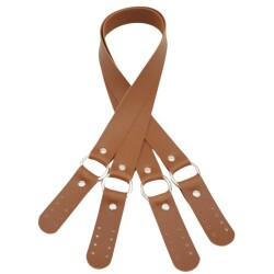 Angel Çanta Aksesuar Haledört Model Suni Deri Çift Sap Taba Renk Gümüş Metalli - 2