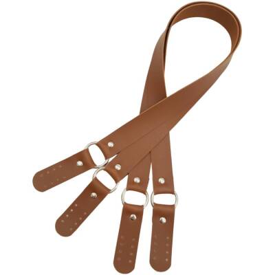 Angel Çanta Aksesuar Haledört Model Suni Deri Çift Sap Taba Renk Gümüş Metalli - 3