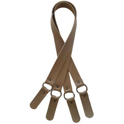 Angel Çanta Aksesuar Haledört Model Suni Deri Çift Sap Vizon Renk Antik Metalli - 1