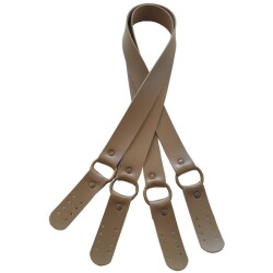 Angel Çanta Aksesuar Haledört Model Suni Deri Çift Sap Vizon Renk Antik Metalli - 2