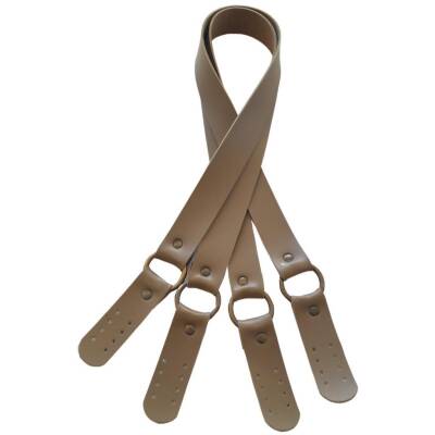 Angel Çanta Aksesuar Haledört Model Suni Deri Çift Sap Vizon Renk Antik Metalli - 2