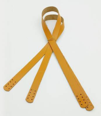 Angel Çanta Aksesuar Hardal Renk Gerçek Deri 80X2 Cm Çift Sap - 1