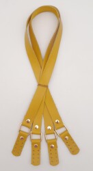 Angel Çanta Aksesuar Karedört Model Gerçek Deri Limon Küfü Renk Çanta Sapı Light Gold Metal - Angel Çanta Aksesuar