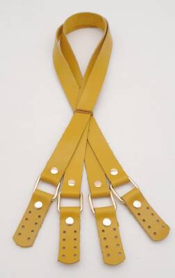 Angel Çanta Aksesuar Karedört Model Gerçek Deri Limon Küfü Renk Çanta Sapı Light Gold Metal - 2