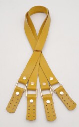 Angel Çanta Aksesuar Karedört Model Gerçek Deri Limon Küfü Renk Çanta Sapı Light Gold Metal - 2