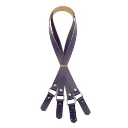 Angel Çanta Aksesuar Karedört Model Gerçek Deri Mor Renk Çanta Sapı Gümüş Metal - Angel Çanta Aksesuar