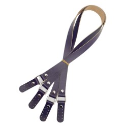 Angel Çanta Aksesuar Karedört Model Gerçek Deri Mor Renk Çanta Sapı Gümüş Metal - 3