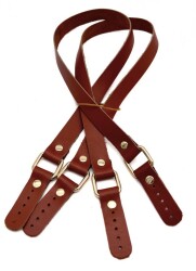 Angel Çanta Aksesuar Karedört Model Gerçek Deri Taba Renk Çanta Sapı Light Gold Metal - Angel Çanta Aksesuar