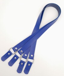 Angel Çanta Aksesuar Karedört Model Suni Deri Mavi Renk Çanta Sapı Gümüş Metal - 3