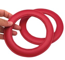 Angel Çanta Aksesuar Kırmızı Renk Yuvarlak 13.5 cm Suni Deri Çanta Sapı - Angel Çanta Aksesuar