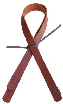 Angel Çanta Aksesuar Kızıl Kahve Renk Gerçek Deri 70X2.3 Cm Çift Sap - 1