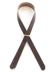 Angel Çanta Aksesuar Koyu Kahve Renk Gerçek Deri 70X2 Cm Çift Sap - Angel Çanta Aksesuar