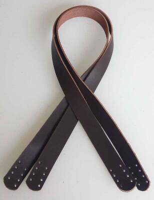 Angel Çanta Aksesuar Koyu Kahverengi Gerçek Deri 70X2.3 Cm Çift Sap - 1