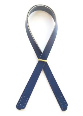 Angel Çanta Aksesuar Lacivert Renk Gerçek Deri 70X2 Cm Çift Sap - 1