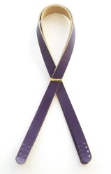 Angel Çanta Aksesuar Mor Renk Gerçek Deri 70X2 Cm Çift Sap - Angel Çanta Aksesuar