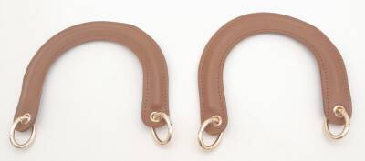 Angel Çanta Aksesuar Yaylı Halkalı Kapsüllü Suni Deri Taba Renk Tutma Sapı Light Gold Metalli - 3