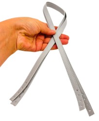 Angel Çanta Aksesuar Slim Model 70x1.2 cm Suni Deri Açık Gri Renk Çift Çanta Sapı - Angel Çanta Aksesuar