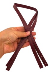 Angel Çanta Aksesuar Slim Model 70x1.2 cm Suni Deri Bordo Renk Çift Çanta Sapı - 2