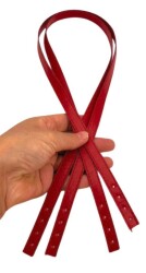 Angel Çanta Aksesuar Slim Model 70x1.2 cm Suni Deri Kırmızı Renk Çift Çanta Sapı - Angel Çanta Aksesuar