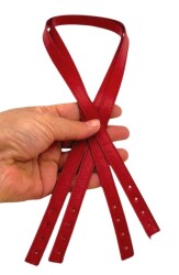 Angel Çanta Aksesuar Slim Model 70x1.2 cm Suni Deri Kırmızı Renk Çift Çanta Sapı - 2