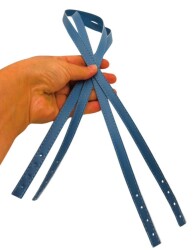 Angel Çanta Aksesuar Slim Model 70x1.2 cm Suni Deri Kot Mavi Renk Çift Çanta Sapı - 2