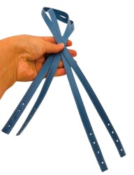 Angel Çanta Aksesuar Slim Model 70x1.2 cm Suni Deri Kot Mavi Renk Çift Çanta Sapı - Angel Çanta Aksesuar