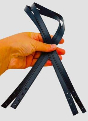 Angel Çanta Aksesuar Slim Model 70x1.2 cm Suni Deri Lacivert Renk Çift Çanta Sapı - 1