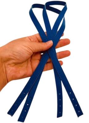 Angel Çanta Aksesuar Slim Model 70x1.2 cm Suni Deri Saks Mavi Renk Çift Çanta Sapı - 1