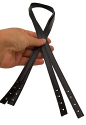 Angel Çanta Aksesuar Slim Model 70x1.2 cm Suni Deri Siyah Renk Çift Çanta Sapı - 2