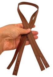 Angel Çanta Aksesuar Slim Model 70x1.2 cm Suni Deri Taba Renk Çift Çanta Sapı - Angel Çanta Aksesuar