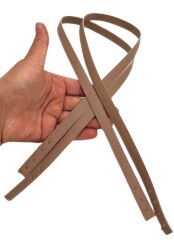 Angel Çanta Aksesuar Slim Model 70x1.2 cm Suni Deri Vizon Renk Çift Çanta Sapı - Angel Çanta Aksesuar