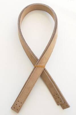 Angel Çanta Aksesuar Süet Suni Deri Bej Çift Sap 80X2 Cm - 1