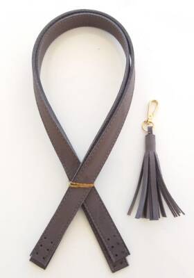 Angel Çanta Aksesuar Süet Suni Deri Gri Çift Sap 70X2 Cm - 2