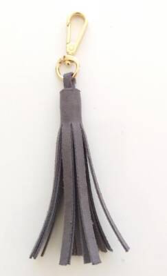 Angel Çanta Aksesuar Süet Suni Deri Gri Çift Sap 70X2 Cm - 3