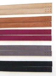 Angel Çanta Aksesuar Süet Suni Deri Gri Çift Sap 70X2 Cm - 4